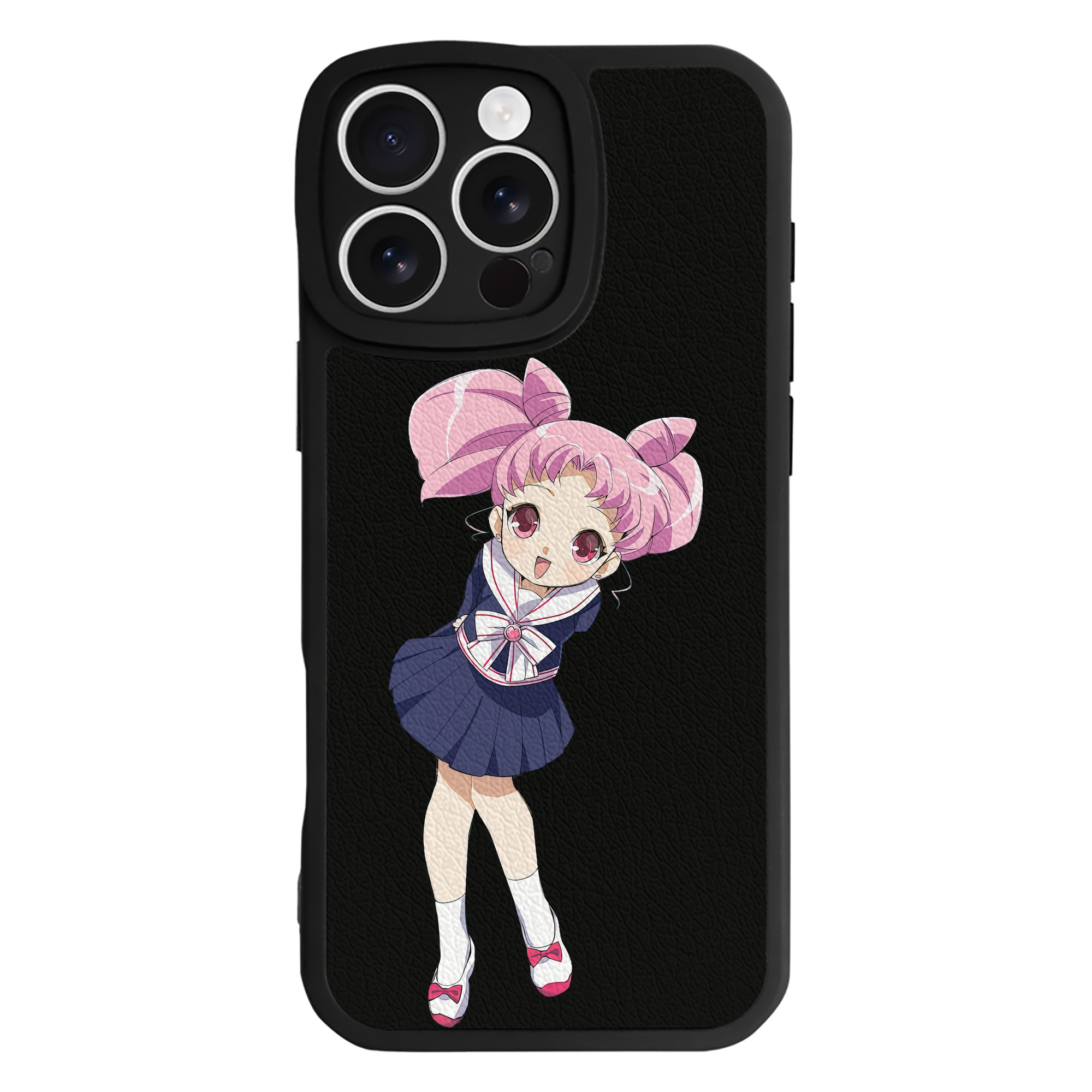 （画像用） 美少女戦士セーラームーン ちびうさ Sailor Moon Chibiusa Tsukino Usagi Small Lady Serenity 【iPhone 16シリーズ対応】シリコンスマホケース（レザー調） 材質：シリコン